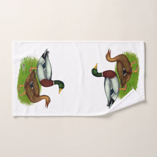 Mallard Drake und Duck Badhandtuch Set (Handtuch)
