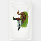 Mallard Drake und Duck Banner (Vertikal)