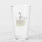 Mallard Drake und Duck Glas (Rückseite)
