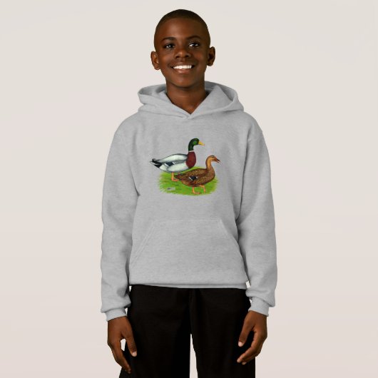 Mallard Drake und Duck Hoodie (Vorne ganz)