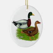 Mallard Drake und Duck Keramik Ornament (Rechts)