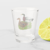 Mallard Drake und Duck Schnapsglas (Rückseite)