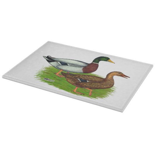 Mallard Drake und Duck Schneidebrett (Ecke)