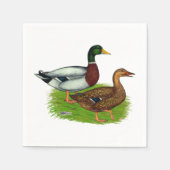 Mallard Drake und Duck Serviette (Vorderseite)