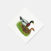 Mallard Drake und Duck Serviette (Ecke)