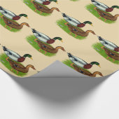 Mallard Drake und Ente Geschenkpapier (Ecke)