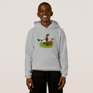 Mallard Drake und Ente Hoodie