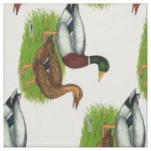 Mallard Drake und Ente Stoff (Muster)