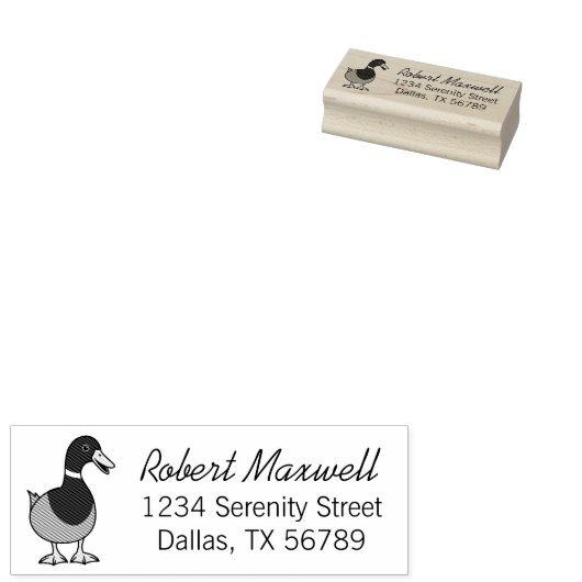 Mallard Duck-Adresse Gummistempel (Stempel)