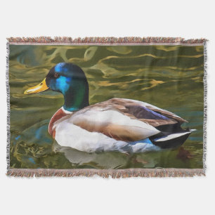 Mallard Duck Artistic Portrait Decke