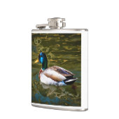 Mallard Duck Artistic Portrait Flachmann (Links)