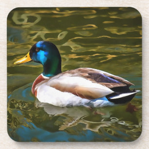 Mallard Duck Artistic Portrait Getränkeuntersetzer