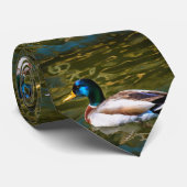 Mallard Duck Artistic Portrait Krawatte (Gerollt)