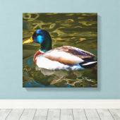 Mallard Duck Artistic Portrait Leinwanddruck (Insitu (Holzboden))