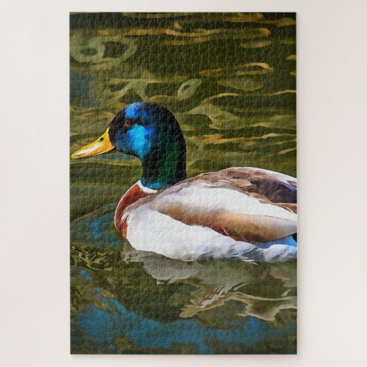 Mallard Duck Artistic Portrait Puzzle (Vertikal)