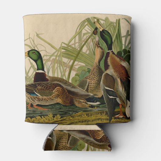 Mallard Duck Audubon Bird Malerei Dosenkühler (Rückseite)