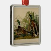 Mallard Duck Audubon Bird Malerei Silbernes Ornament (Rechts)