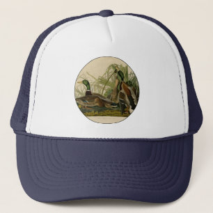 Mallard Duck Audubon Bird Malerei Truckerkappe