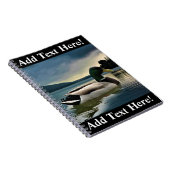 Mallard Duck auf dem See-Notebook Notizblock (Rechte Seite)