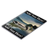 Mallard Duck auf dem See-Notebook Notizblock (Linke Seite)