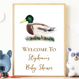 Mallard Duck Baby Duck Begrüßungszeichen Poster