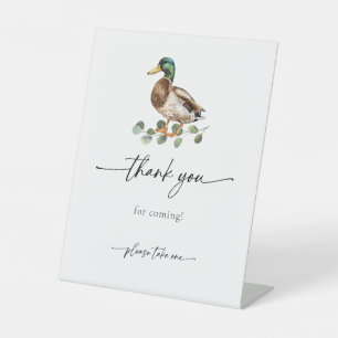 Mallard Duck Baby Duck Danke, dass Sie die Unterze Sockelschild