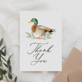 Mallard Duck Baby Duck Dankeskarte