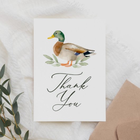 Mallard Duck Baby Duck Dankeskarte