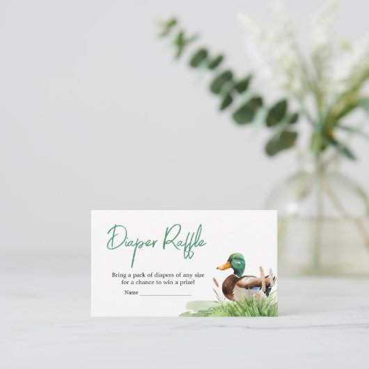 Mallard Duck Baby Duck Duck Windelwanne Begleitkarte (Stehend Vorderseite)