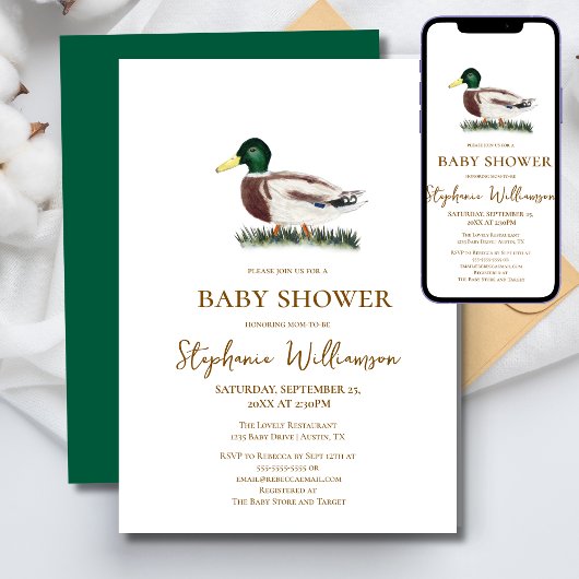 Mallard Duck Baby Duck Einladung