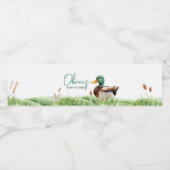 Mallard Duck Baby Duck Wasserflaschenetikett (Einzelnes Label)