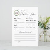 Mallard Duck Baby Predictions and Advice Card (Stehend Vorderseite)