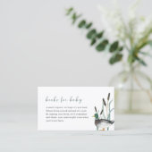 Mallard Duck Baby Showbücher für Babykarte Visitenkarte (Stehend Vorderseite)