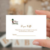 Mallard Duck Baby Shower Diaper Raffle Ticket  Begleitkarte