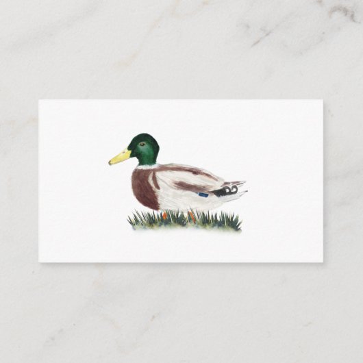 Mallard Duck Baby Shower Diaper Raffle Ticket  Begleitkarte (Rückseite)