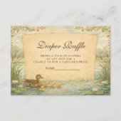 Mallard Duck Baby Shower Diapper Raffle Begleitkarte (Vorderseite)