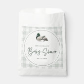 Mallard Duck Baby Shower Gender Neutral Green Geschenktütchen (Vorderseite)