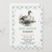 Mallard Duck Baby Shower Invitation Einladung (Vorne/Hinten)