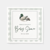 Mallard Duck Baby Shower Party Gender Neutral Baby Serviette (Vorderseite)
