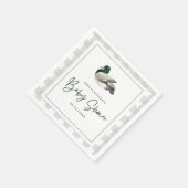 Mallard Duck Baby Shower Party Gender Neutral Baby Serviette (Ecke)