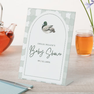 Mallard Duck Baby Shower Party Gender Neutral Baby Sockelschild