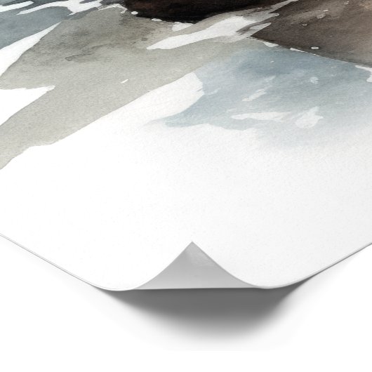 Mallard Duck Bird Art Print Poster (Ecke)