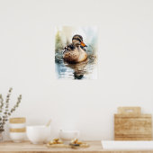 Mallard Duck Bird Art Print Poster (Küche)