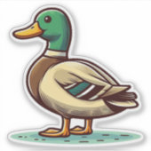 Mallard Duck bird Custom Cut Vinyl Sticker (Vorderseite)