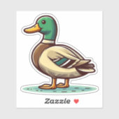 Mallard Duck bird Custom Cut Vinyl Sticker (Blatt)