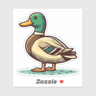 Mallard Duck bird Custom Cut Vinyl Sticker