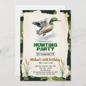 Mallard Duck Camo Birthday Invitation Einladung (Vorne/Hinten)