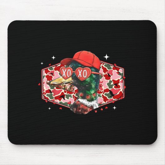 Mallard Duck Camouflage Happy Valentine's Day Hunt Mousepad (Vorne)