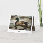 Mallard Duck Danke-Karte Dankeskarte (Rückseite)