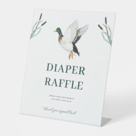 Mallard Duck Diaper Raffle Babydusche Zeichen Sockelschild